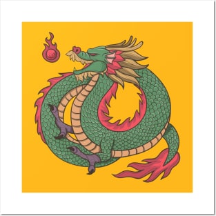 Traditional Chinese dragon Posters and Art